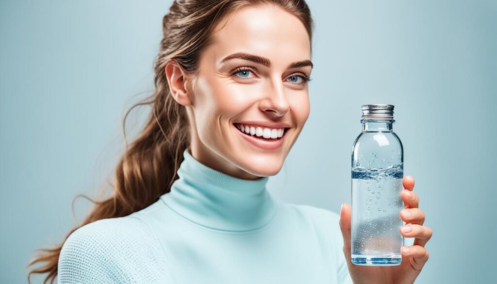 drinking water for skin and hair health